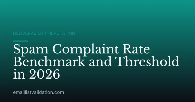 Spam Complaint Rate Benchmark and Threshold in 2026