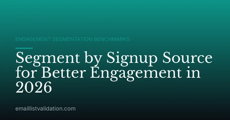 Segment by Signup Source for Better Engagement in 2026