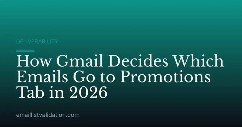 How Gmail Decides Which Emails Go to Promotions Tab in 2026