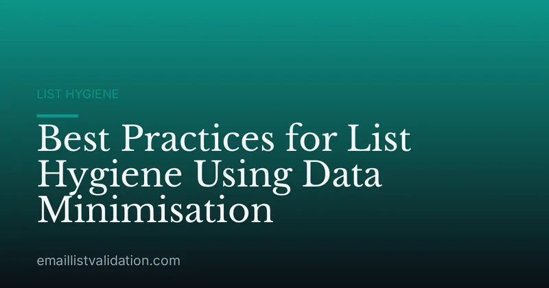 Best Practices for List Hygiene Using Data Minimisation