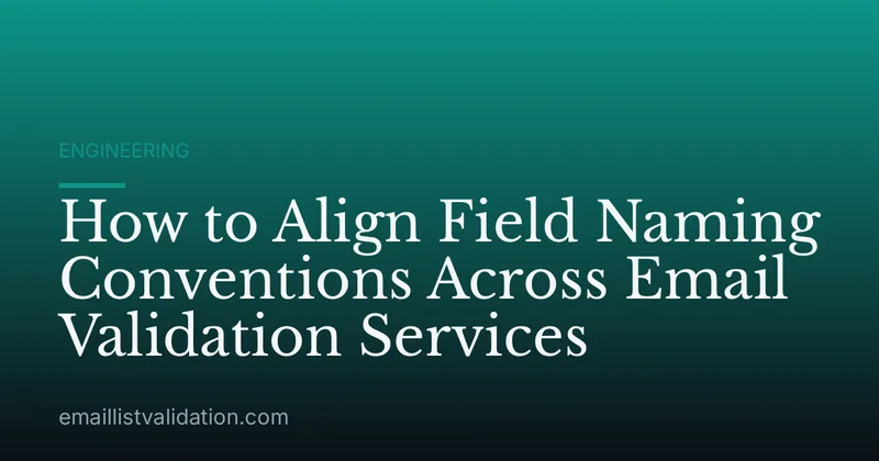 How to Align Field Naming Conventions Across Email Validation Services