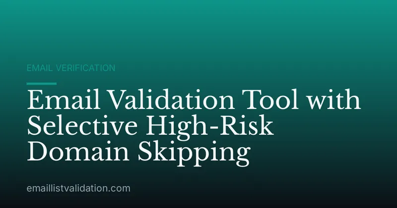 Email Validation Tool with Selective High-Risk Domain Skipping