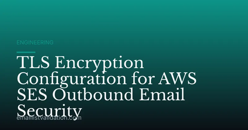 TLS Encryption Configuration for AWS SES Outbound Email Security