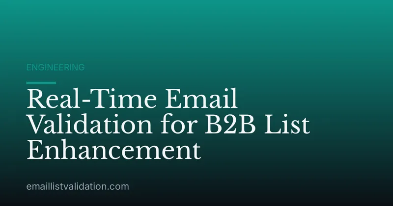 Real-Time Email Validation for B2B List Enhancement