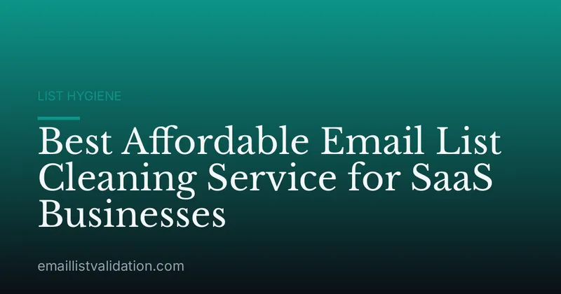 Best Affordable Email List Cleaning Service for SaaS Businesses