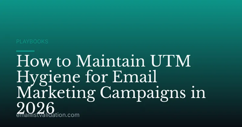 How to Maintain UTM Hygiene for Email Marketing Campaigns in 2026