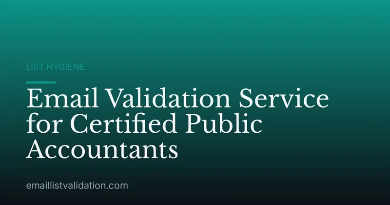 Email Validation Service for Certified Public Accountants