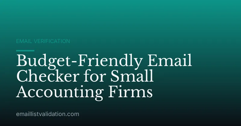 Budget-Friendly Email Checker for Small Accounting Firms
