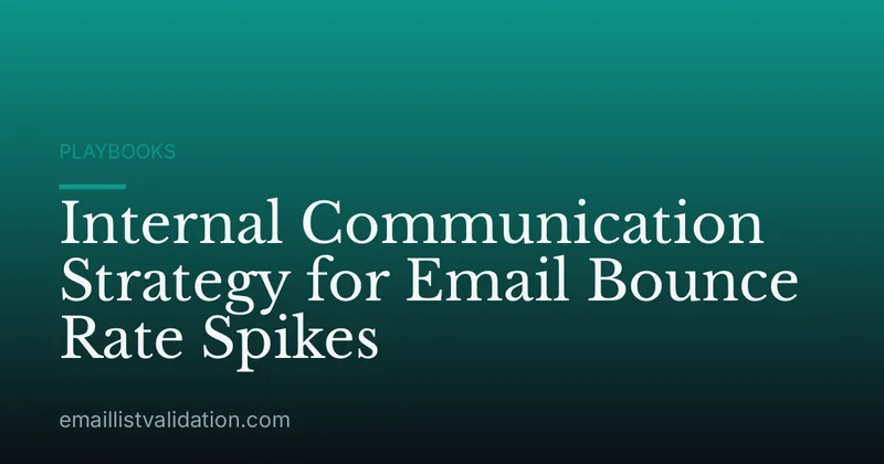 Internal Communication Strategy for Email Bounce Rate Spikes