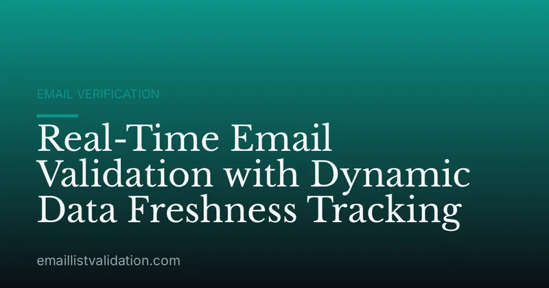 Real-Time Email Validation with Dynamic Data Freshness Tracking