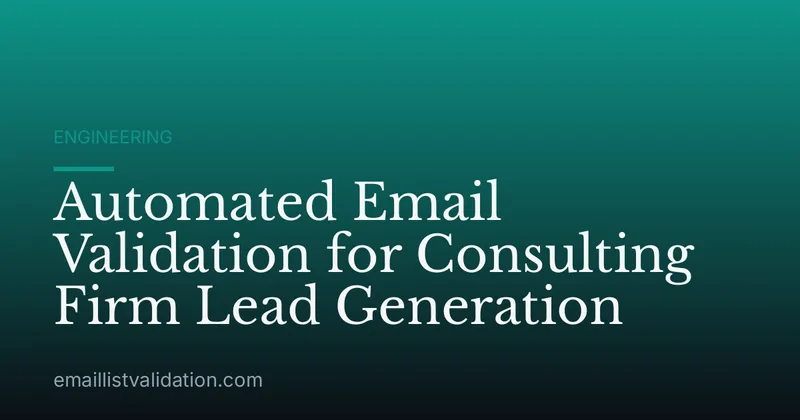 Automated Email Validation for Consulting Firm Lead Generation