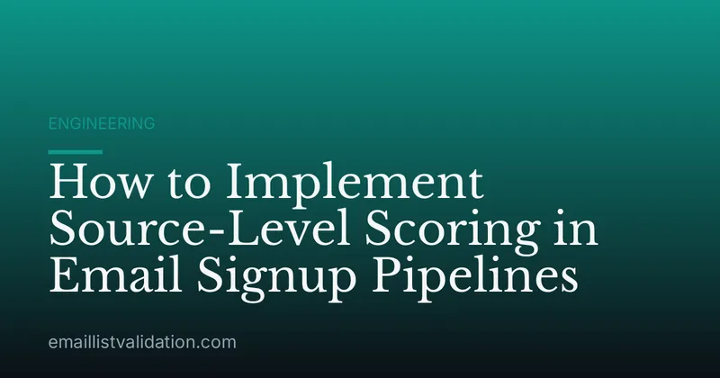 How to Implement Source-Level Scoring in Email Signup Pipelines