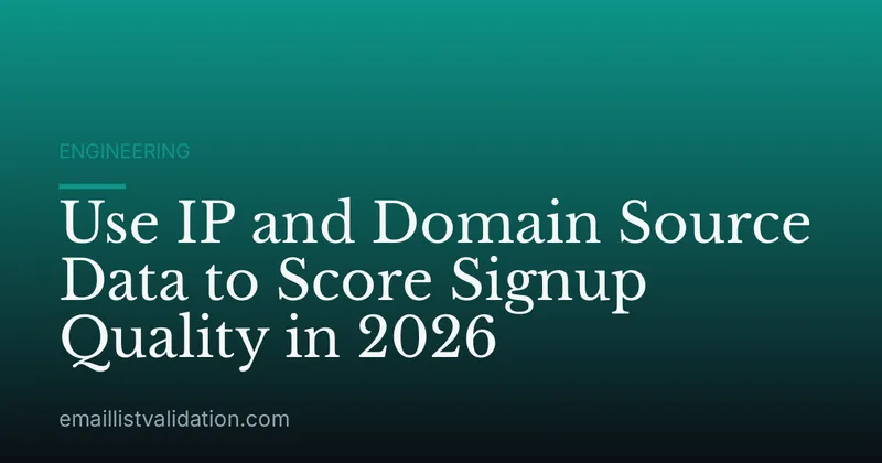 Use IP and Domain Source Data to Score Signup Quality in 2026