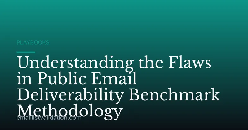 Understanding the Flaws in Public Email Deliverability Benchmark Methodology