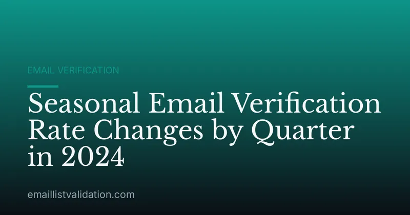 Seasonal Email Verification Rate Changes by Quarter in 2024