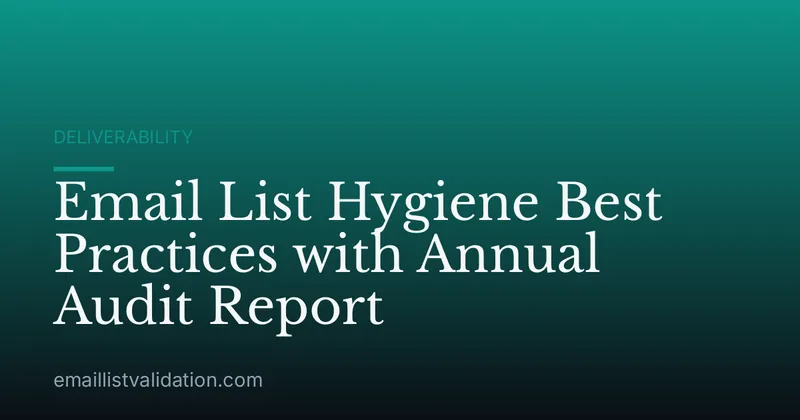 Email List Hygiene Best Practices with Annual Audit Report