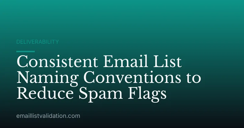 Consistent Email List Naming Conventions to Reduce Spam Flags