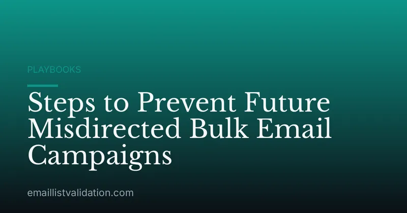 Steps to Prevent Future Misdirected Bulk Email Campaigns