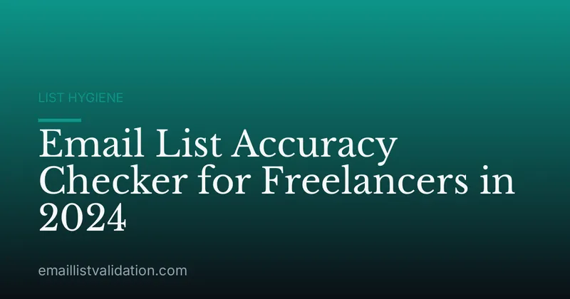 Email List Accuracy Checker for Freelancers in 2024