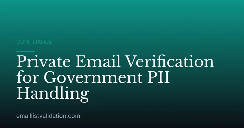 Private Email Verification for Government PII Handling