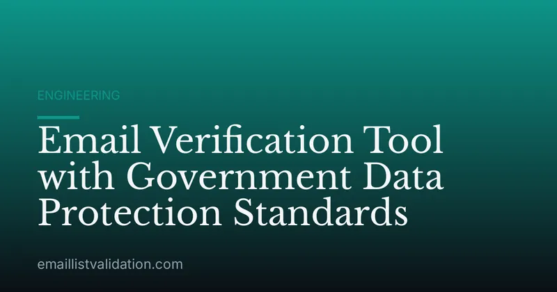 Email Verification Tool with Government Data Protection Standards
