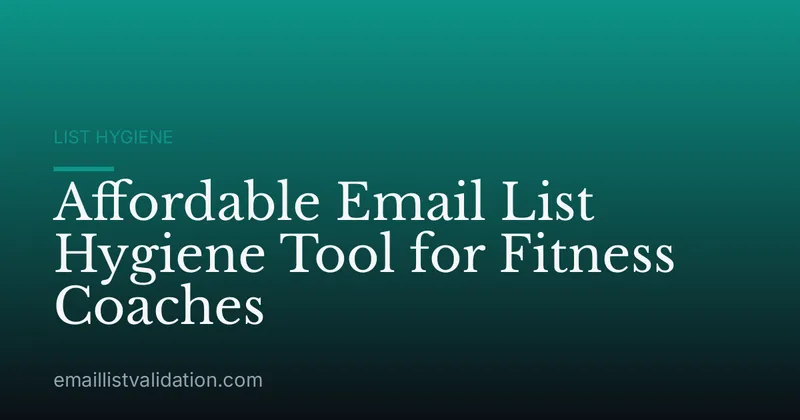 Affordable Email List Hygiene Tool for Fitness Coaches