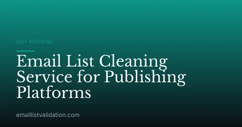 Email List Cleaning Service for Publishing Platforms