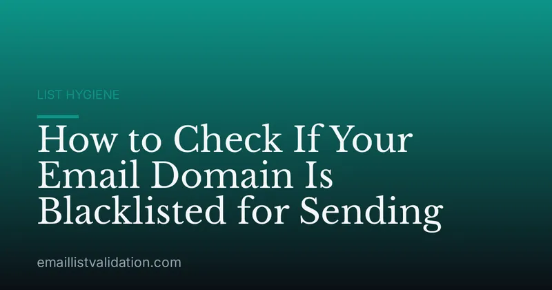 How to Check If Your Email Domain Is Blacklisted for Sending