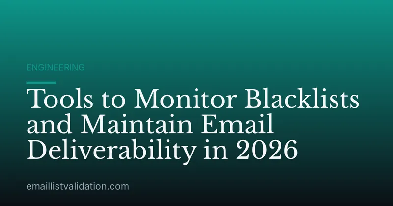 Tools to Monitor Blacklists and Maintain Email Deliverability in 2026