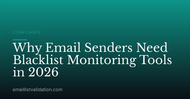 Why Email Senders Need Blacklist Monitoring Tools in 2026