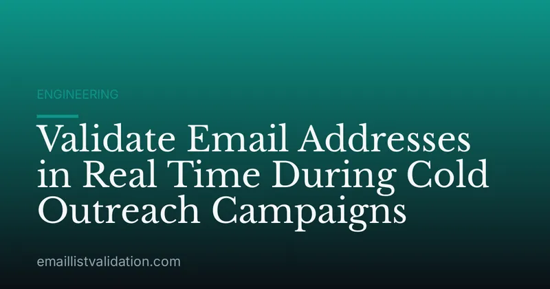 Validate Email Addresses in Real Time During Cold Outreach Campaigns
