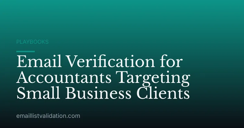 Email Verification for Accountants Targeting Small Business Clients