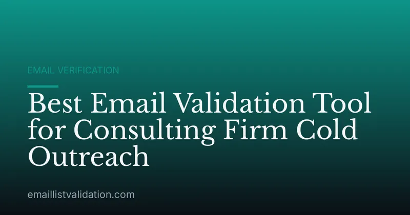 Best Email Validation Tool for Consulting Firm Cold Outreach
