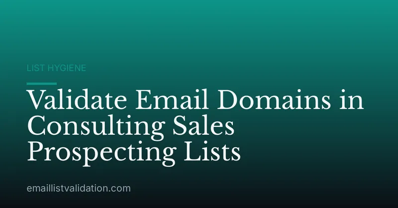 Validate Email Domains in Consulting Sales Prospecting Lists