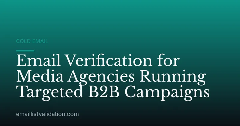 Email Verification for Media Agencies Running Targeted B2B Campaigns