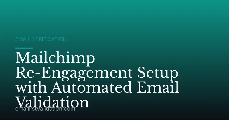 Mailchimp Re-Engagement Setup with Automated Email Validation