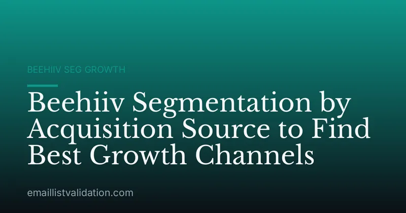 Beehiiv Segmentation by Acquisition Source to Find Best Growth Channels