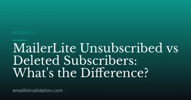 MailerLite Unsubscribed vs Deleted Subscribers: What's the Difference?