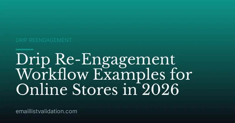 Drip Re-Engagement Workflow Examples for Online Stores in 2026