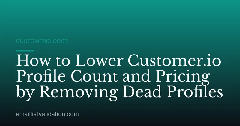 How to Lower Customer.io Profile Count and Pricing by Removing Dead Profiles