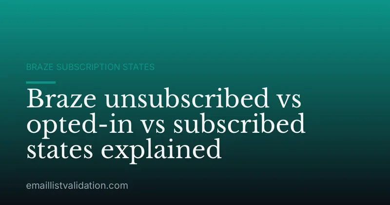 Braze unsubscribed vs opted-in vs subscribed states explained