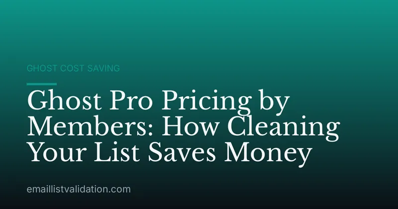 Ghost Pro Pricing by Members: How Cleaning Your List Saves Money