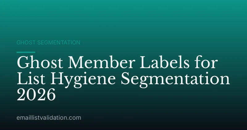 Ghost Member Labels for List Hygiene Segmentation 2026