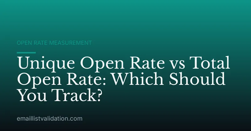 Unique Open Rate vs Total Open Rate: Which Should You Track?