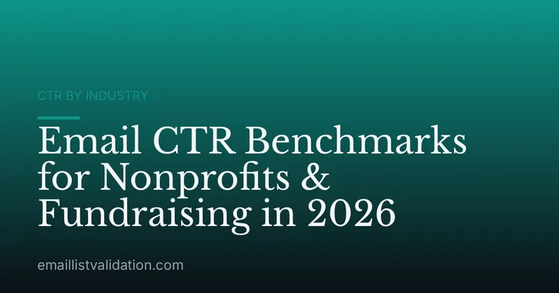 Email CTR Benchmarks for Nonprofits & Fundraising in 2026