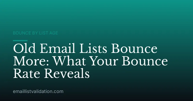 Old Email Lists Bounce More: What Your Bounce Rate Reveals