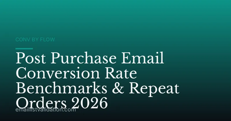 Post Purchase Email Conversion Rate Benchmarks & Repeat Orders 2026