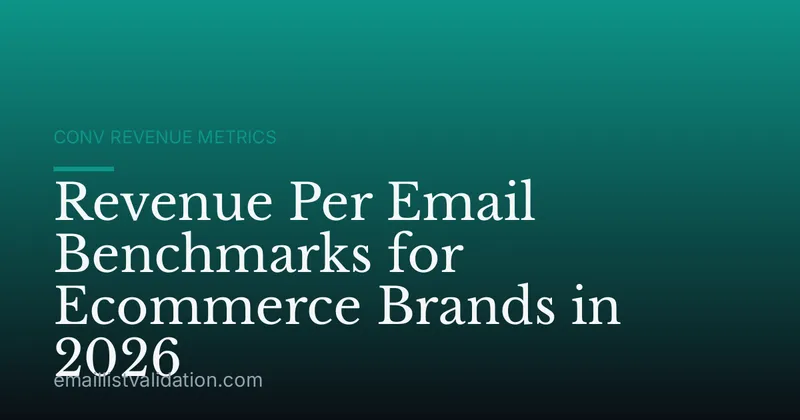 Revenue Per Email Benchmarks for Ecommerce Brands in 2026