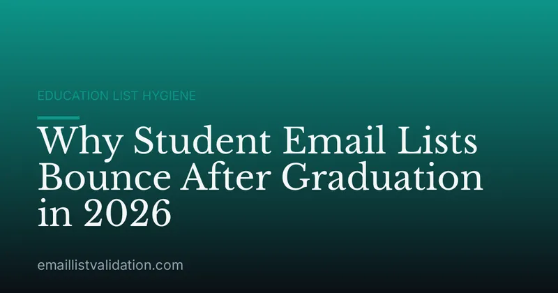 Why Student Email Lists Bounce After Graduation in 2026