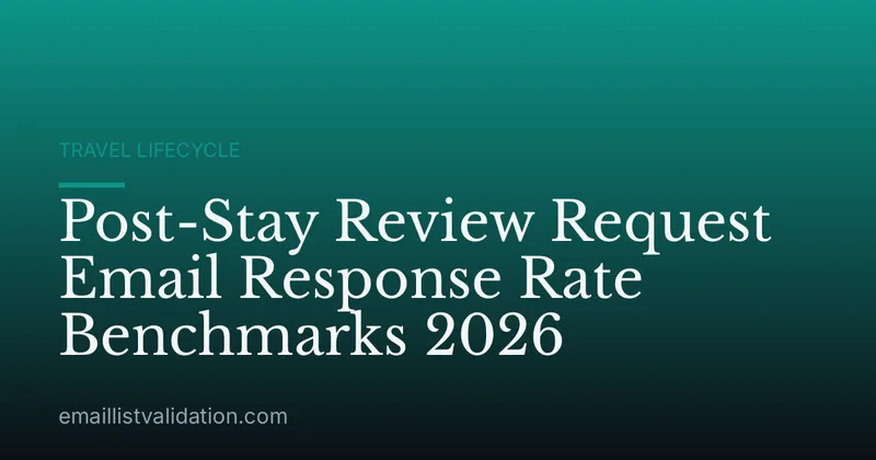Post-Stay Review Request Email Response Rate Benchmarks 2026